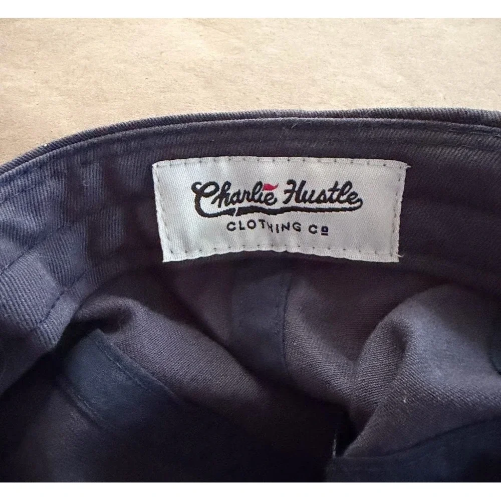 Charlie Hustle Kansas City KC Heart Navy Blue Baseball Cap Love Streetwear